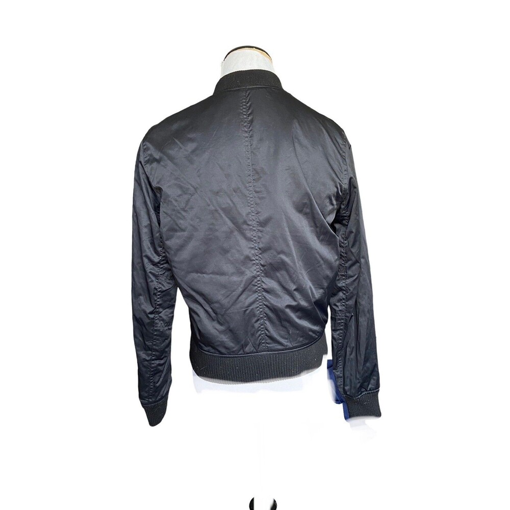 American Eagle‎ Bomber Jacket Womens Size S Black Zip Up Lightweight Streetwear - Picture 3 of 11